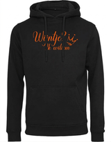 Hoodie Wijntje Zwart - Oranje