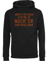 Hoodie Nuchter Zwart - Oranje