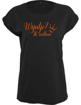 T-Shirts Dames Wijntje Zwart - Oranje