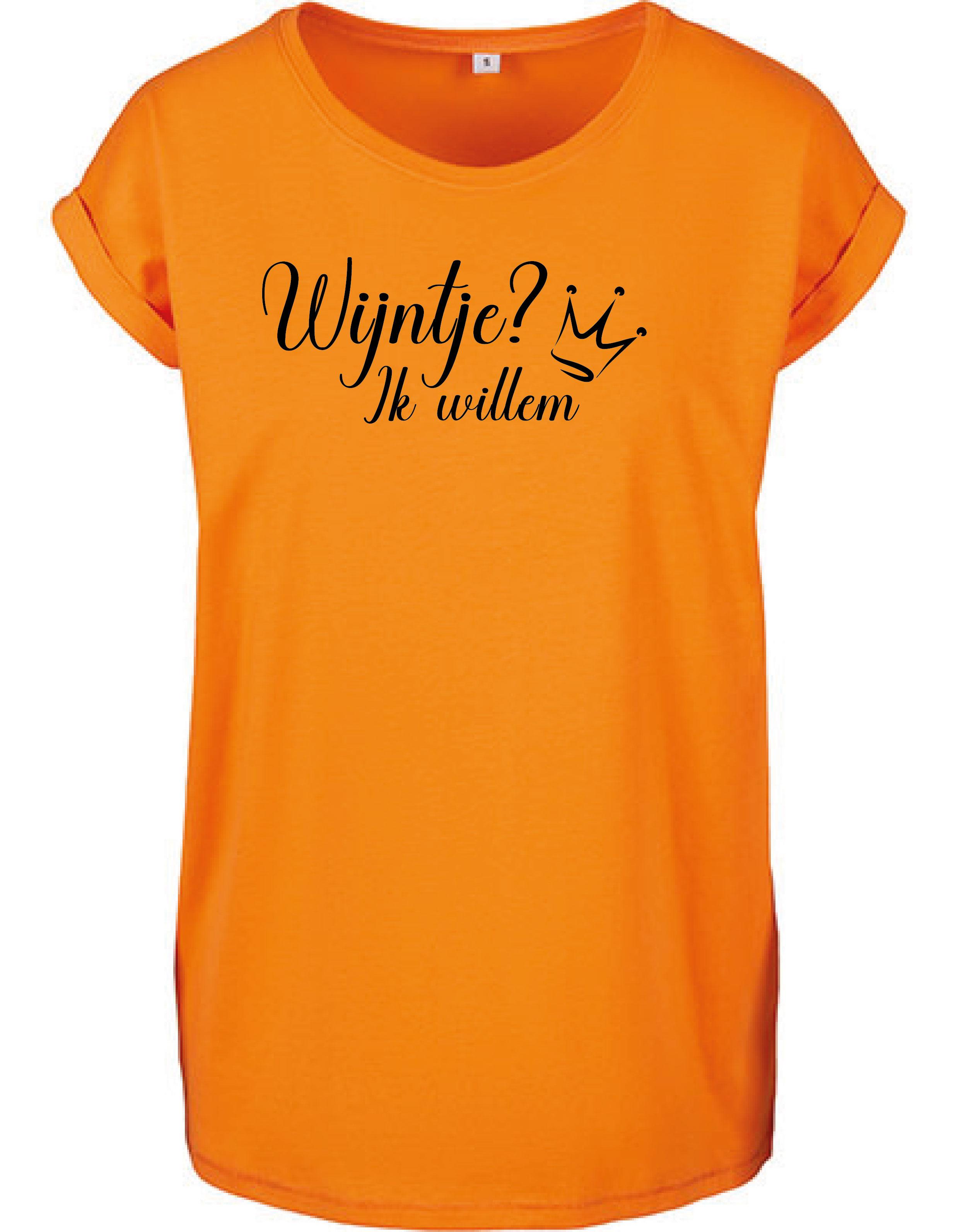 T-Shirts Dames Wijntje Oranje - Zwart