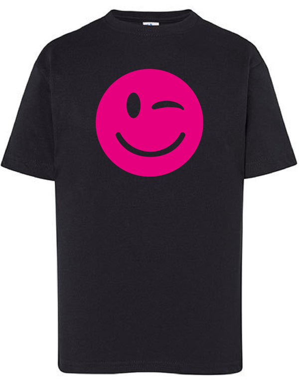 Kids T-shirt - Smiley Magenta